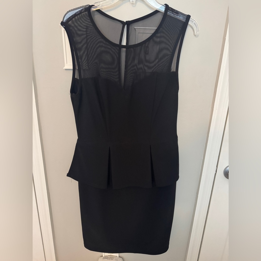 Black Peplum Bisou Bisou Michele Bohbot Dress
